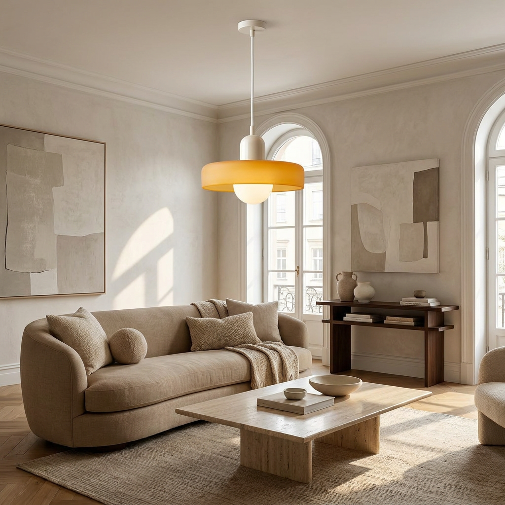 Luminous Halo Modern Glass Pendant Light lifestyle image - Higgsfield lux20v1 - a5
