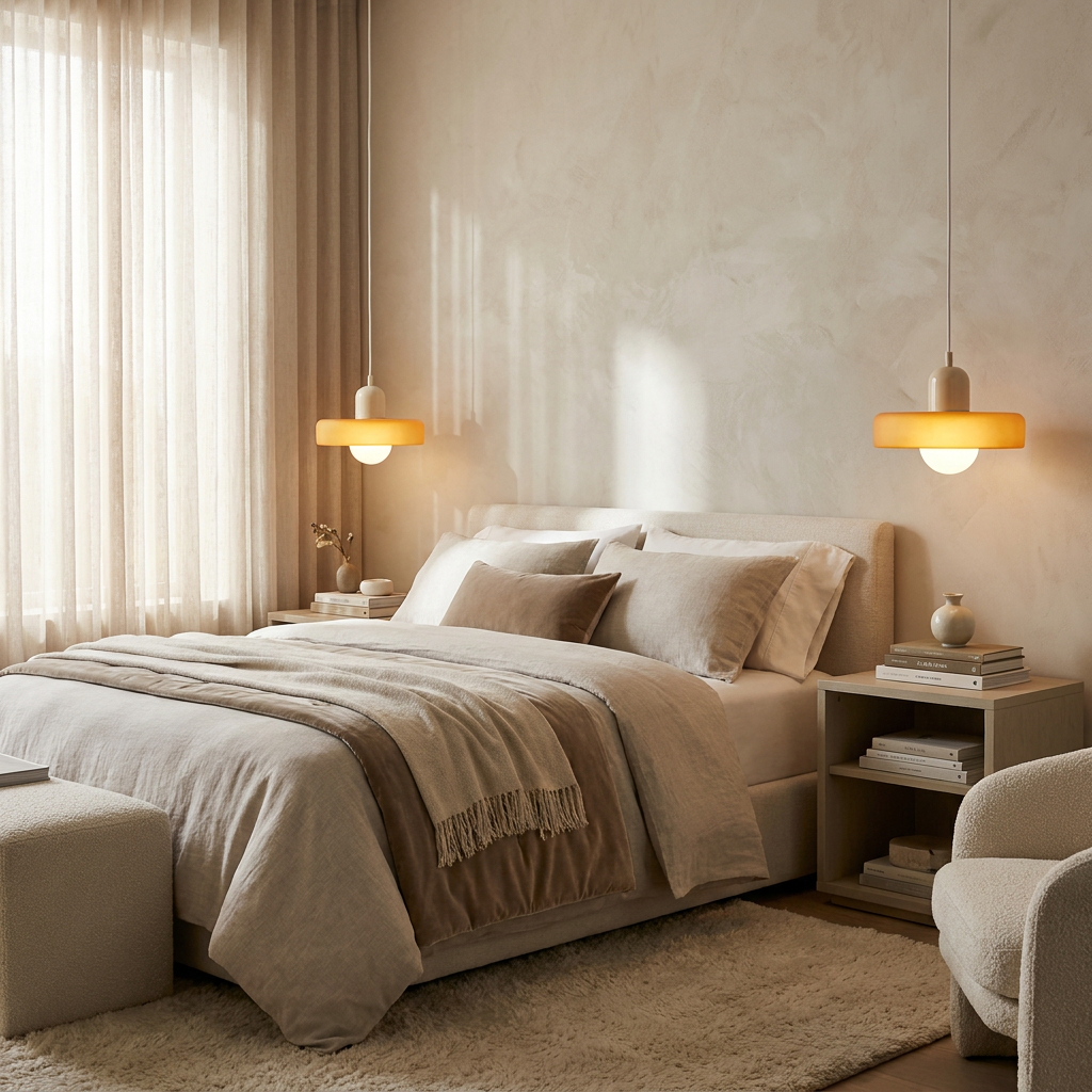 Luminous Halo Modern Glass Pendant Light lifestyle image - Higgsfield lux20v1 - a8