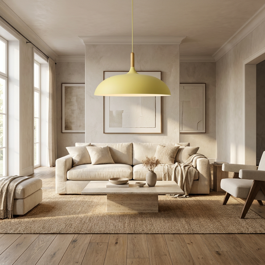 Nordic Style Wood Iron Art Pendant Light lifestyle image - Higgsfield lux20v1 - a5