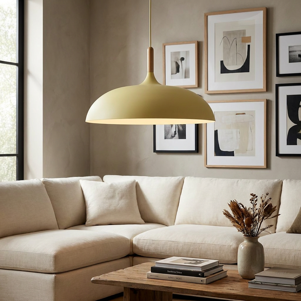 Nordic Style Wood Iron Art Pendant Light lifestyle image - Higgsfield lux20v1 - a6