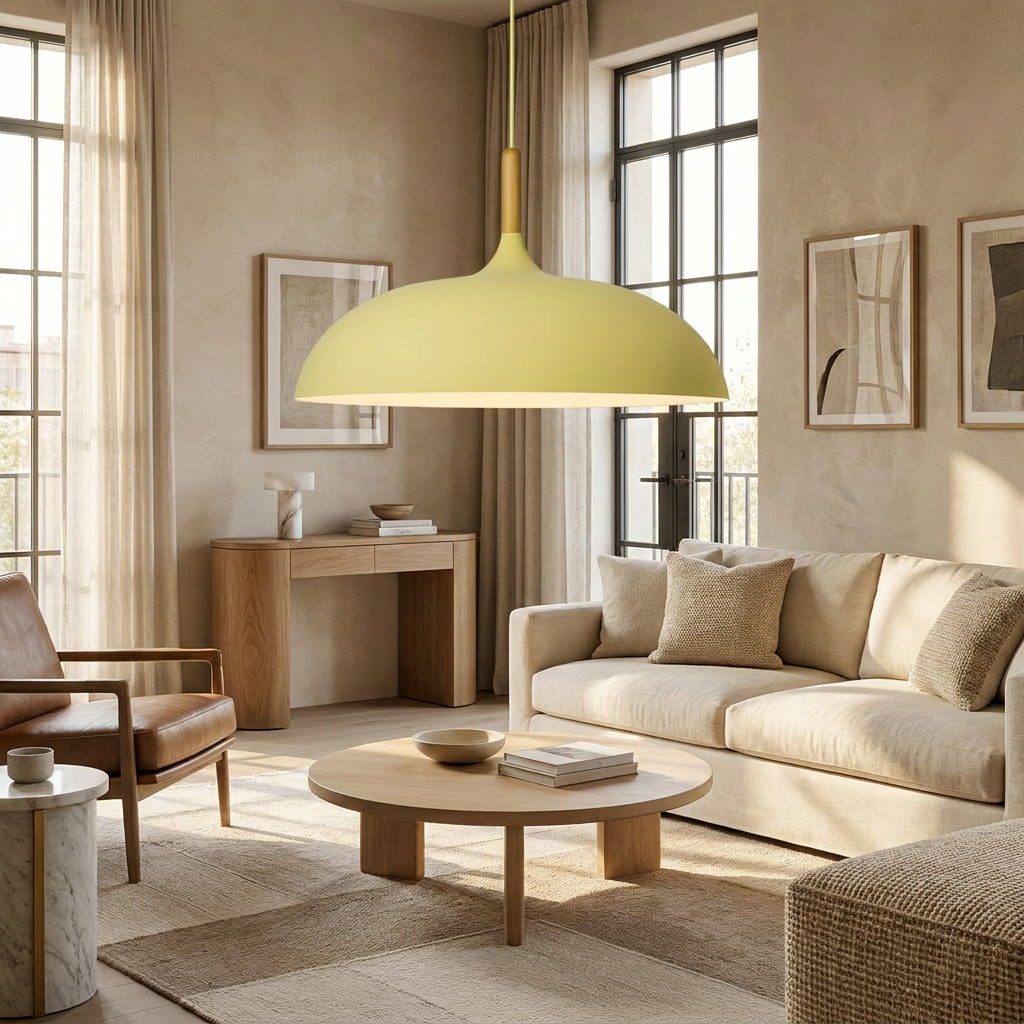 Nordic Style Wood Iron Art Pendant Light lifestyle image - Higgsfield lux20v1 - a14