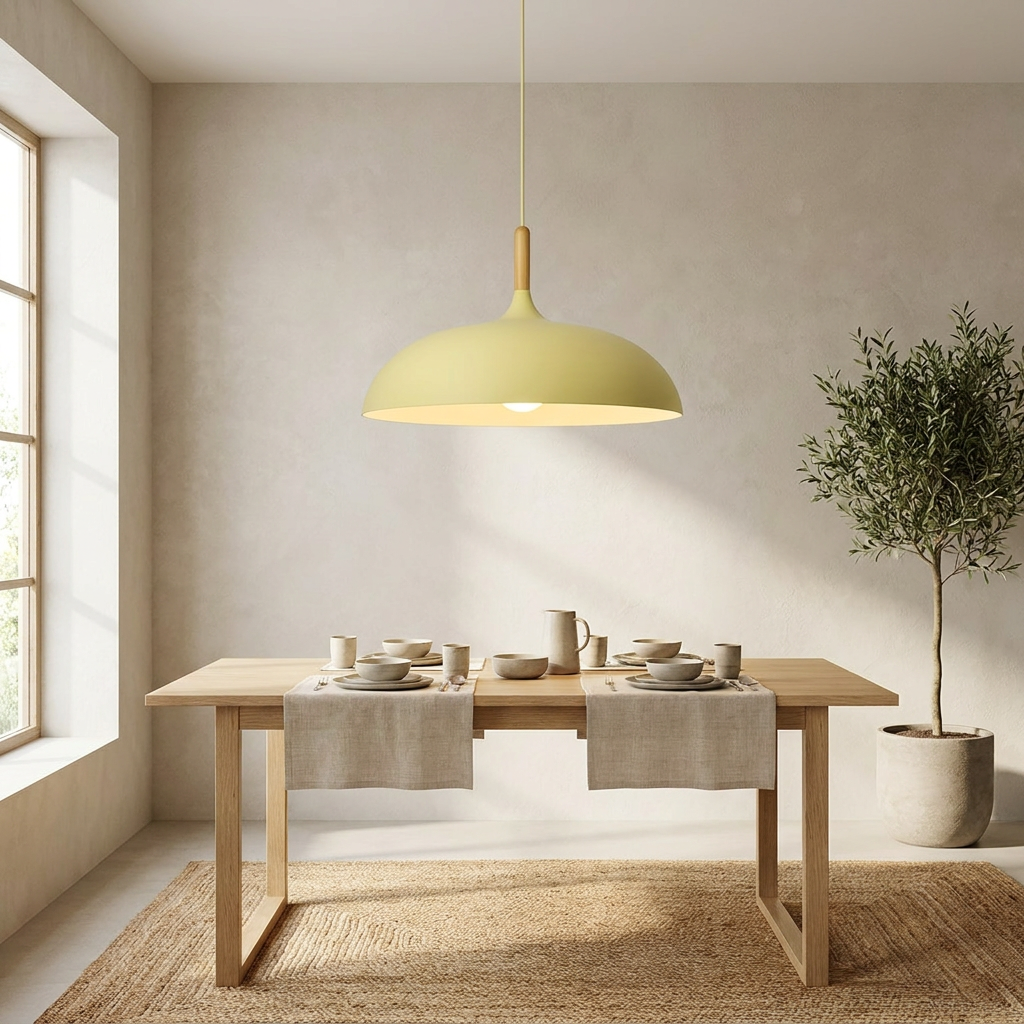 Nordic Style Wood Iron Art Pendant Light lifestyle image - Higgsfield lux20v1 - a17