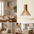 The Wood Sacred Radiance Pendant Light lifestyle image - Higgsfield lux20v1 - hero