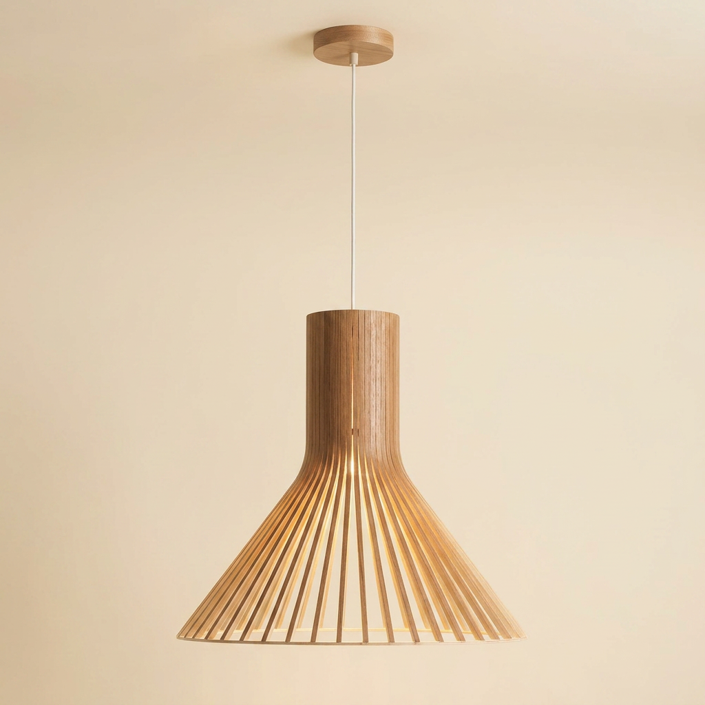 The Wood Sacred Radiance Pendant Light lifestyle image - Higgsfield lux20v1 - a1