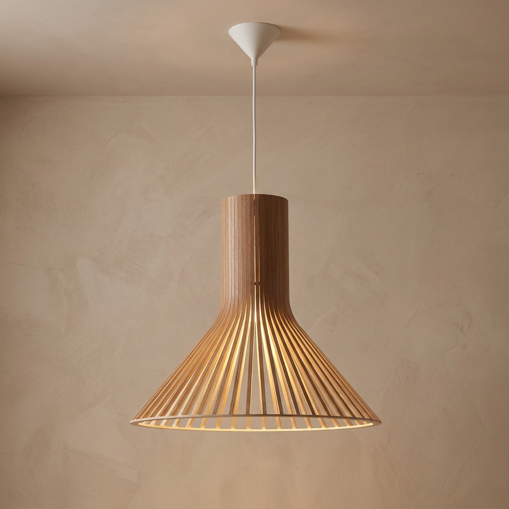 The Wood Sacred Radiance Pendant Light lifestyle image - Higgsfield lux20v1 - a2