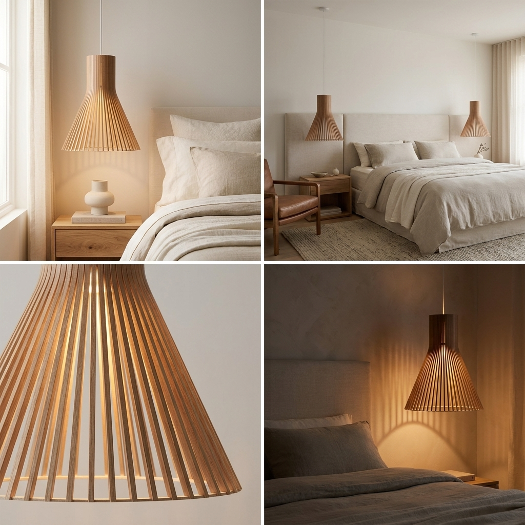 The Wood Sacred Radiance Pendant Light lifestyle image - Higgsfield lux20v1 - a8