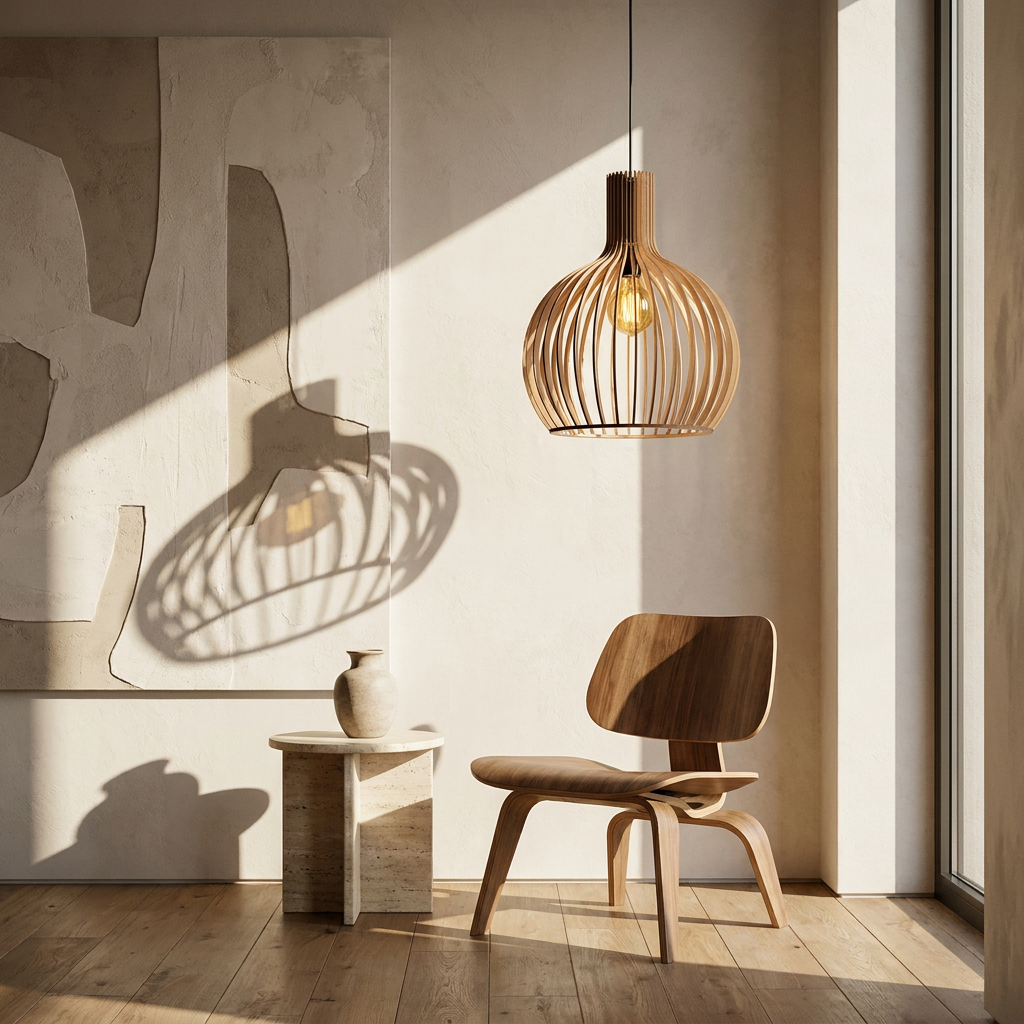 Celestial Radiance Nordic Pendant Light lifestyle image - Higgsfield lux20v1 - a16