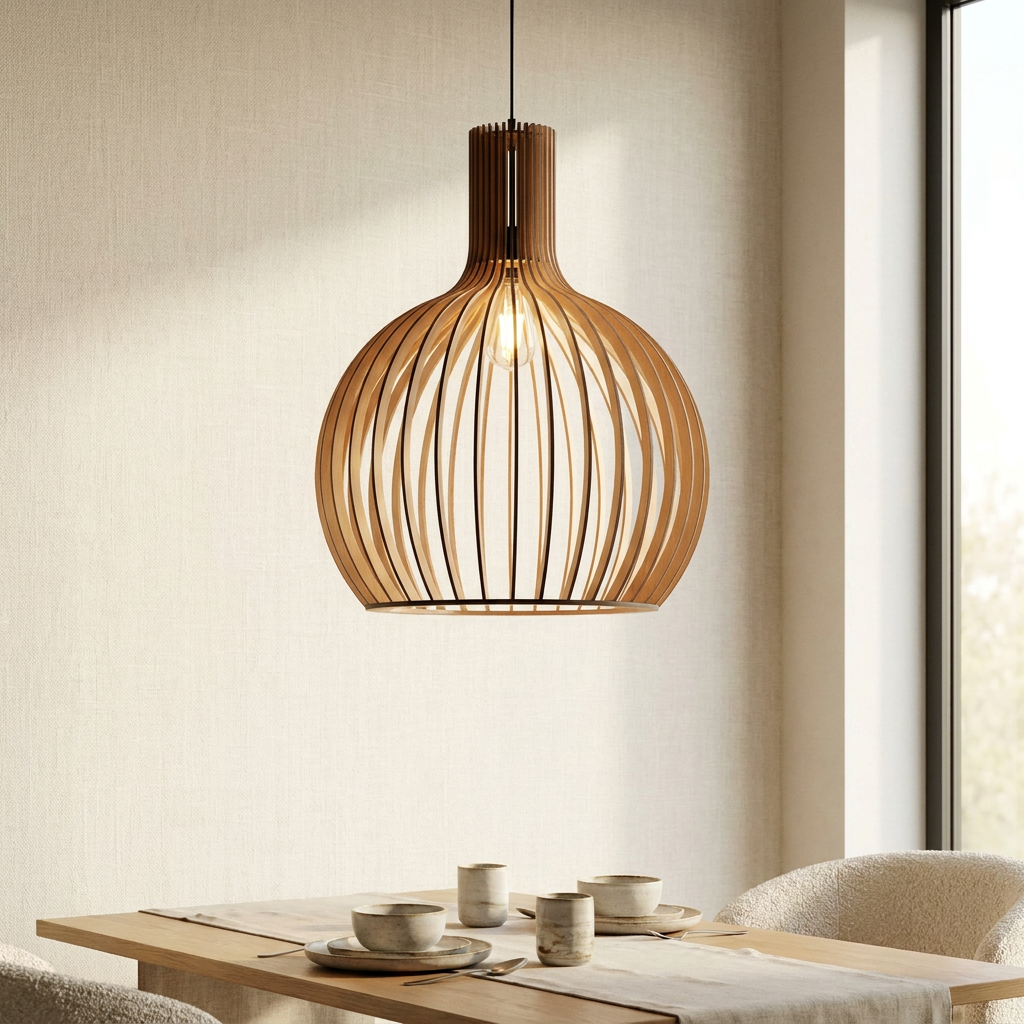 Celestial Radiance Nordic Pendant Light lifestyle image - Higgsfield lux20v1 - a17