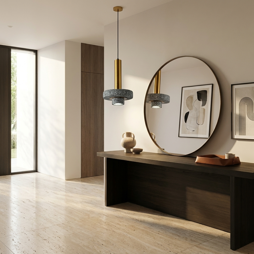 The Colored Terrazzo Ceiling Light lifestyle image - Higgsfield lux20v1 - a9