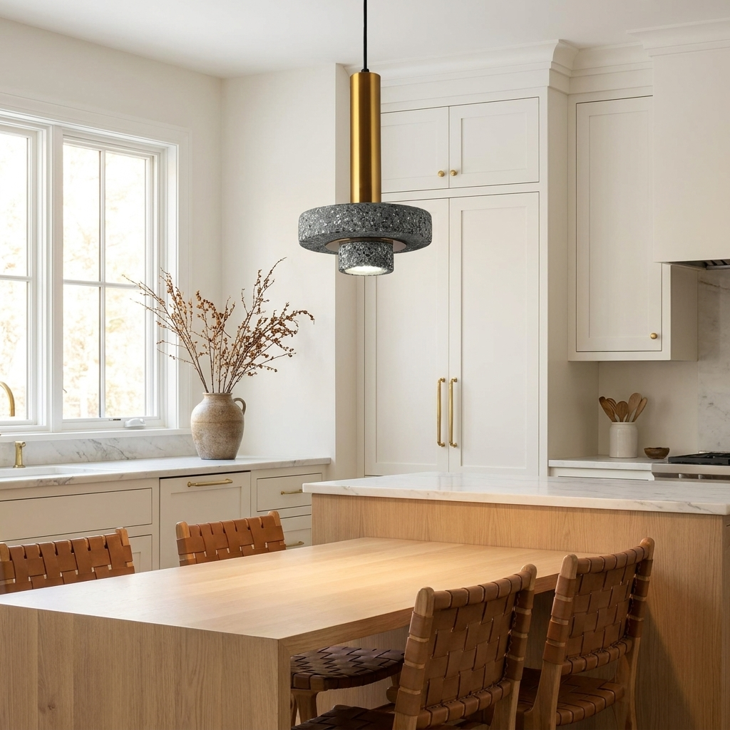 The Colored Terrazzo Ceiling Light lifestyle image - Higgsfield lux20v1 - a10