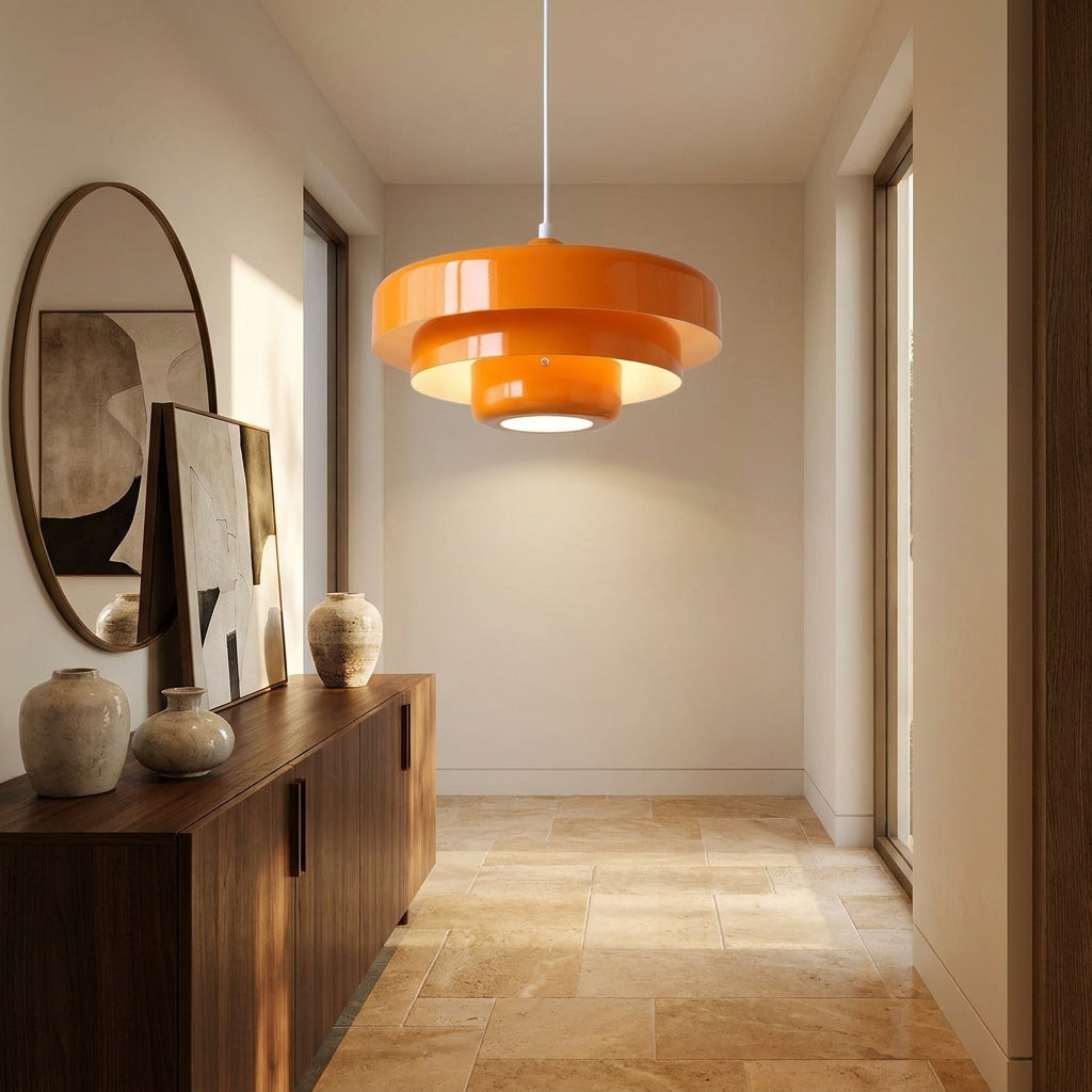 Retro Norwegian Acrylic Pendant Light lifestyle image - Higgsfield lux20v1 - a9
