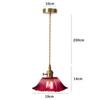 Lotus Glow Vintage Glass Pendant Light