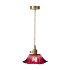 Lotus Glow Vintage Glass Pendant Light