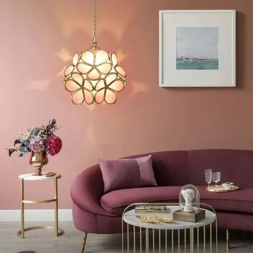 Nordic Handmade Brass Glass Pendant Light