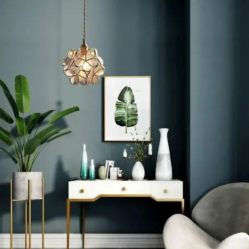Nordic Handmade Brass Glass Pendant Light