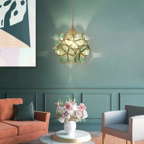 Nordic Handmade Brass Glass Pendant Light