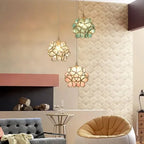 Nordic Handmade Brass Glass Pendant Light