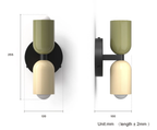 Nordic Colorful Double Head Iron Wall Light