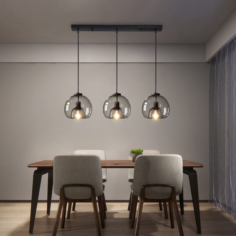 Nordic Minimalist Glass Stone LED Pendant Light