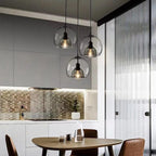 Nordic Minimalist Glass Stone LED Pendant Light