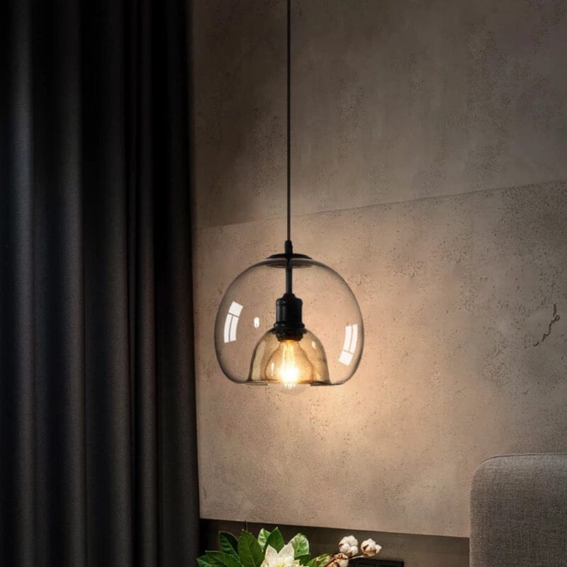 Nordic Minimalist Glass Stone LED Pendant Light