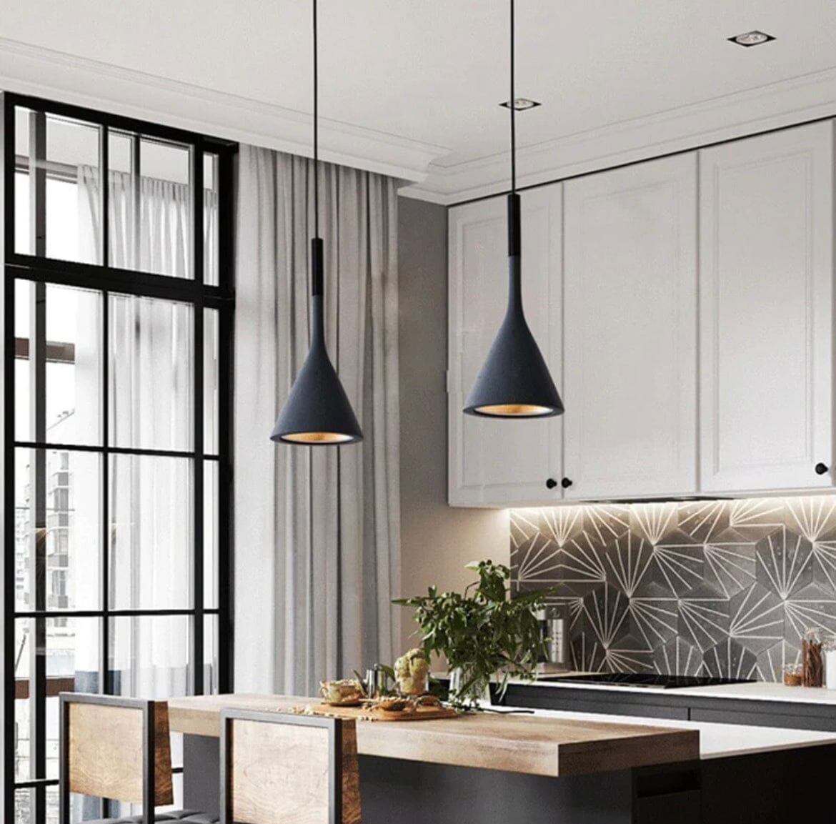 Magna Minimalist Metal Pendant Light