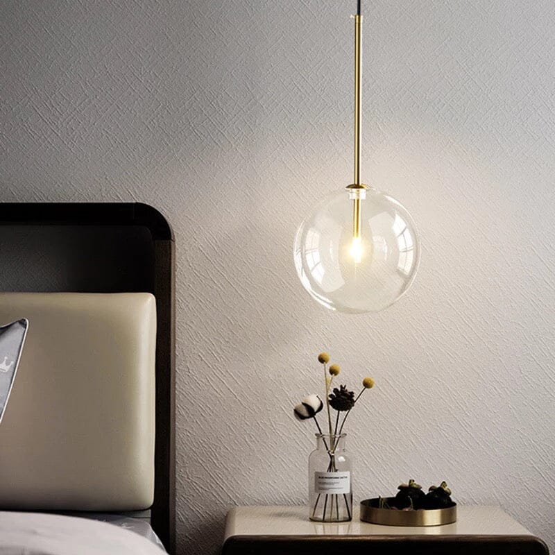 Scandinavian Glass Ball Pendant Light