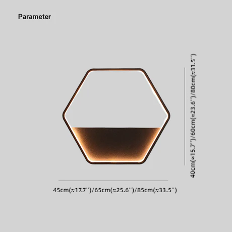 Minimalist Hexagonal Ring With Shelf  IP65 Waterproof Outdoor Light