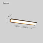 Modern Rectangular IP65 Waterproof Outdoor Solar Wall Light
