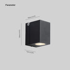 Outdoor Rotatable Metal Spotlight Wall Light