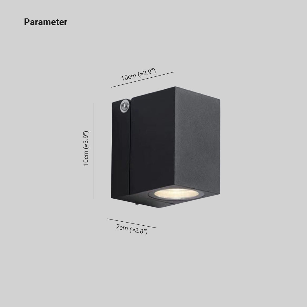 Outdoor Rotatable Metal Spotlight Wall Light