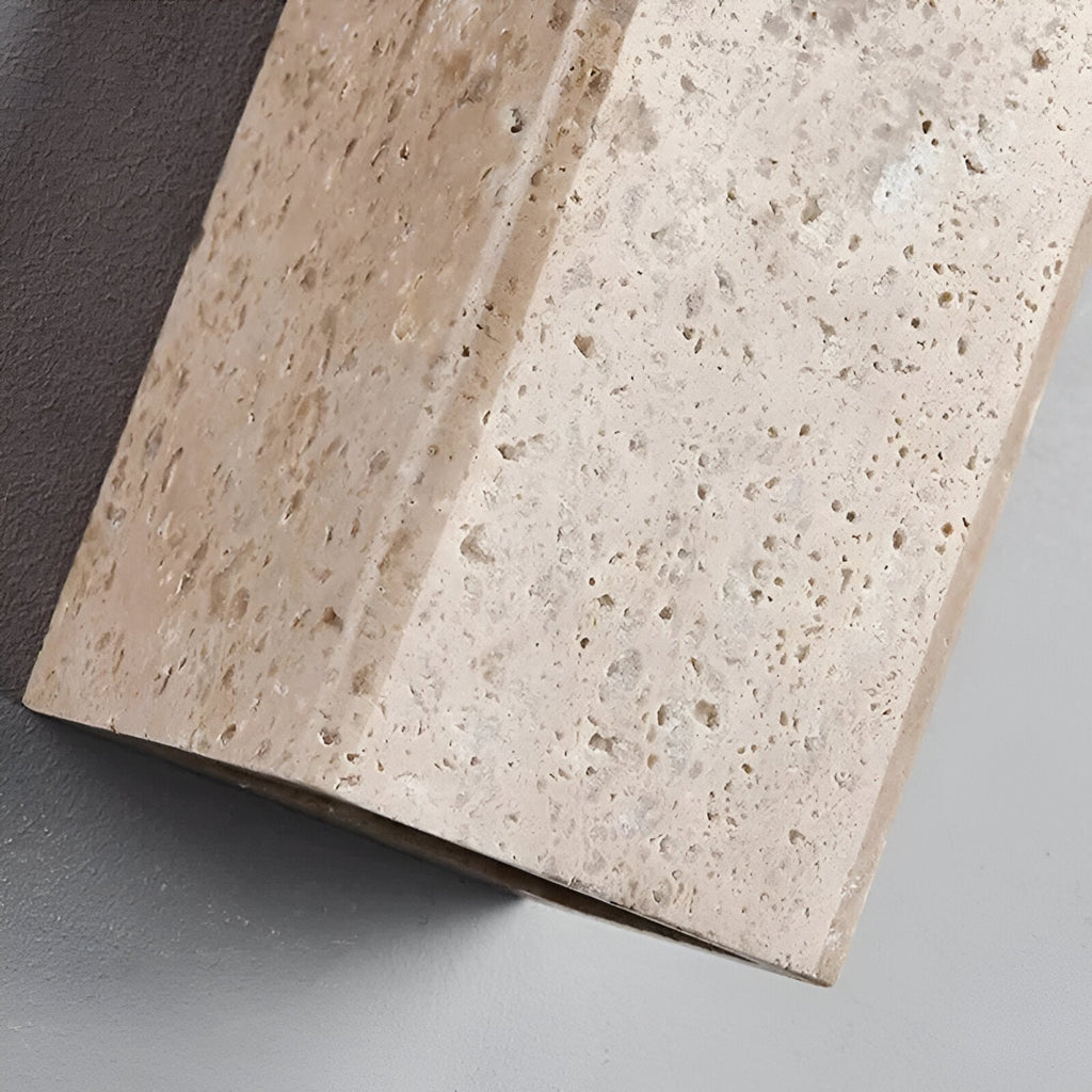 Travertine Stone Minimalist Outdoor LED Wall Light