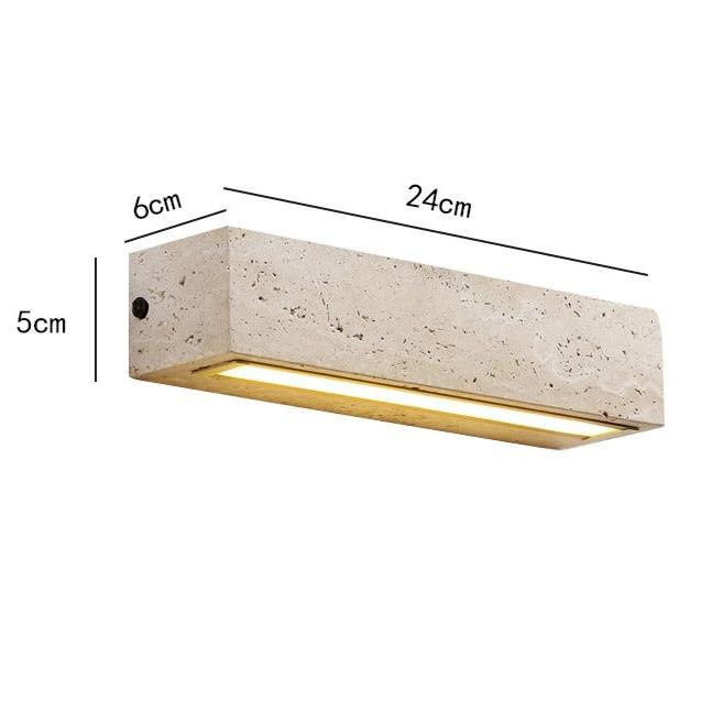 Modern Creative Yellow Travertine Stone Wall Light