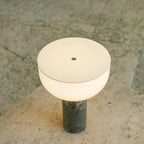 Aria Marble Dome Cordless Modern Marble Table Lamp