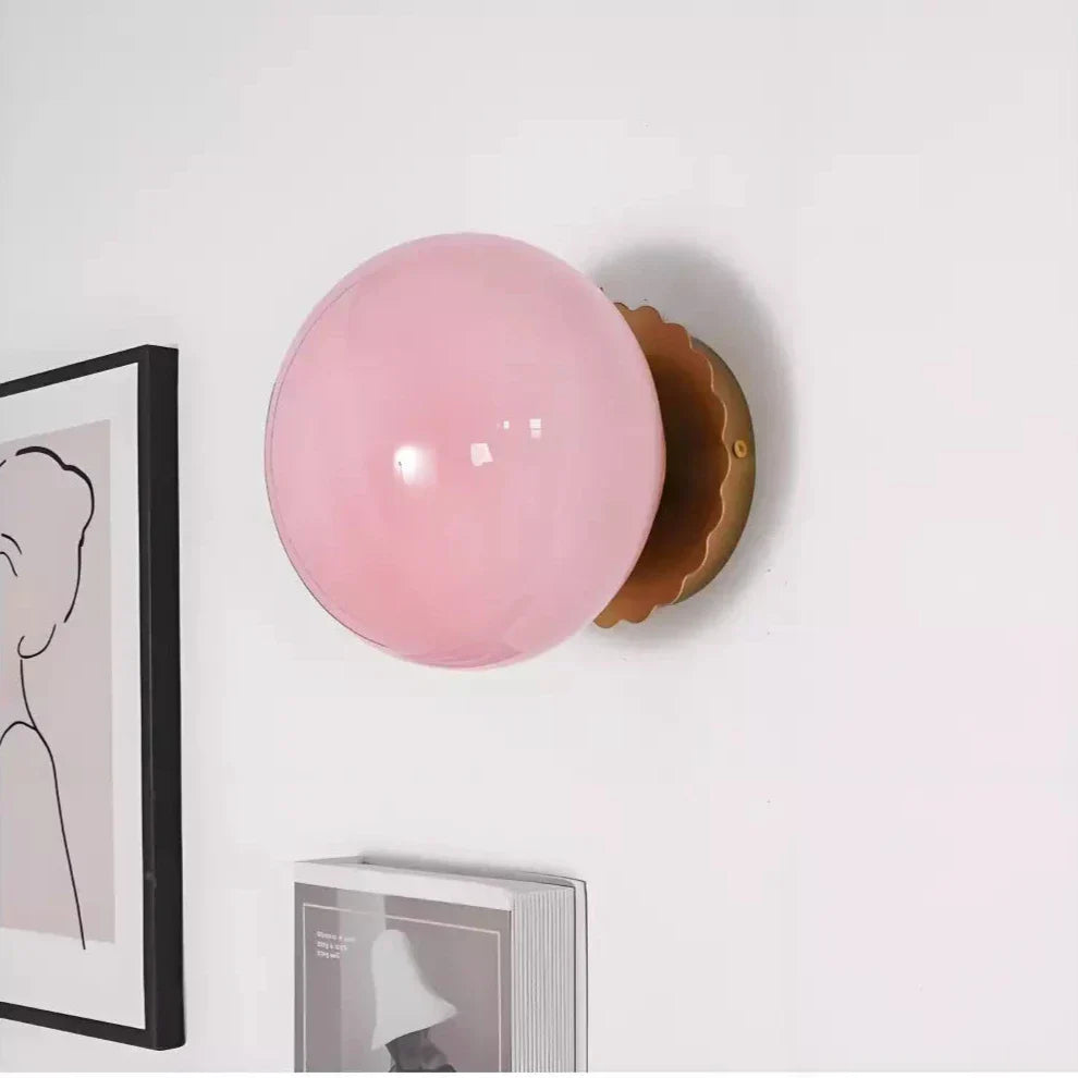 Nordic Pink Pearl Ball Wall Light