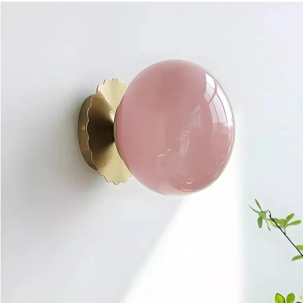 Nordic Pink Pearl Ball Wall Light