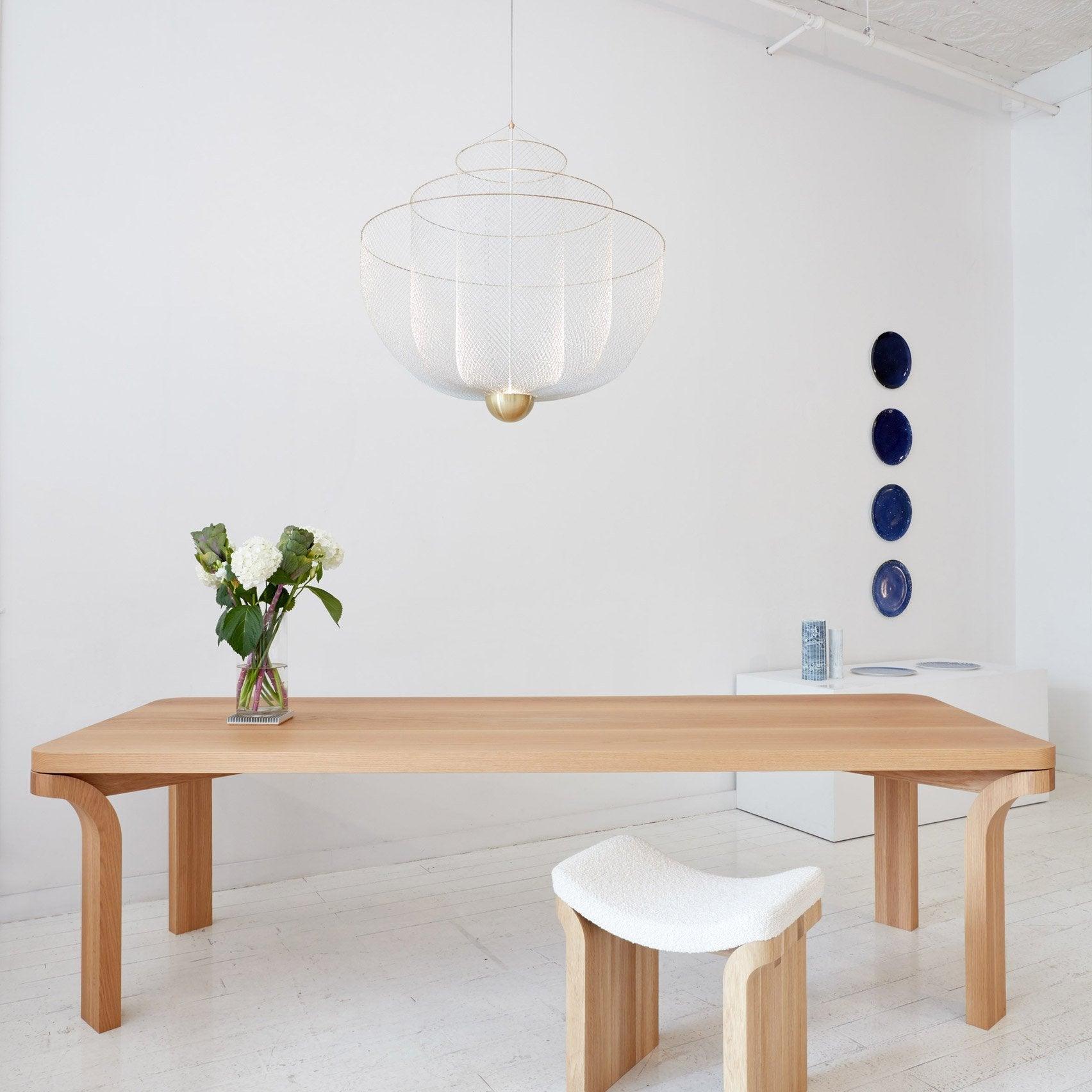 Radiant Wirelight Sculptural Japandi Metal Pendant Light