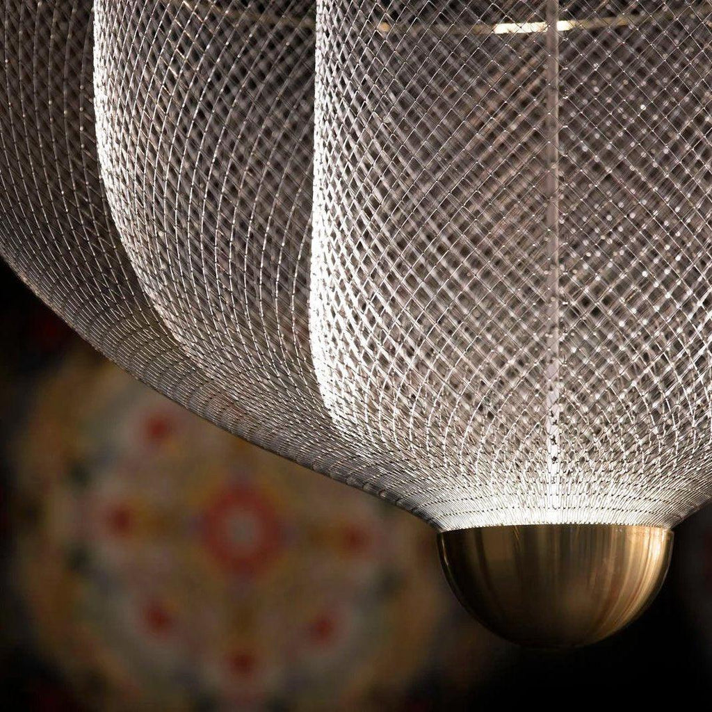 Radiant Wirelight Sculptural Japandi Metal Pendant Light