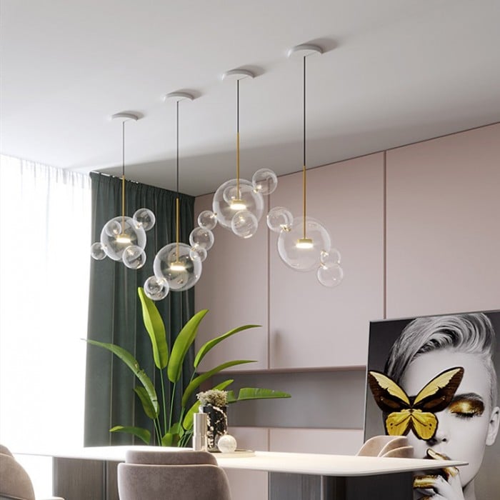 Aura Floating Nordic Bubble Glass Pendant Light