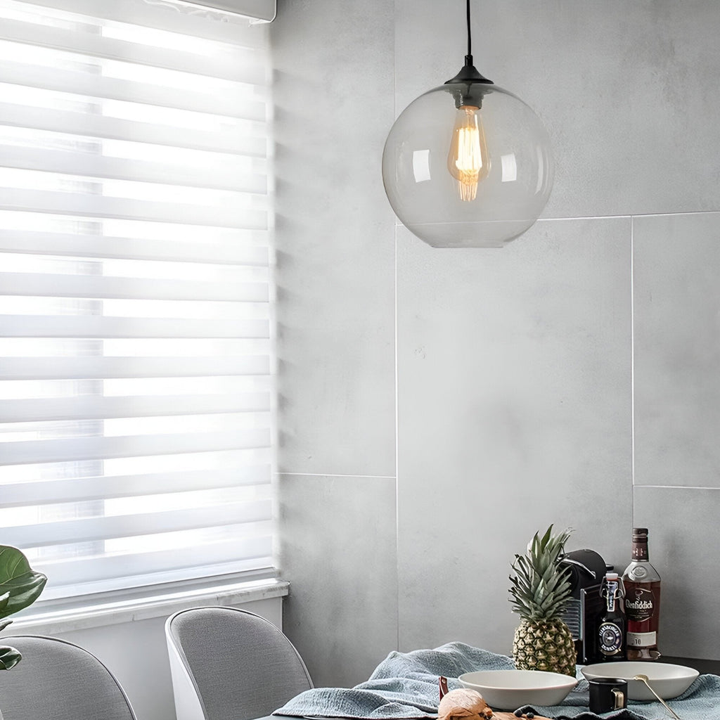 Glass Stone Lampshade Pendant Light