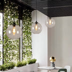 Glass Stone Lampshade Pendant Light