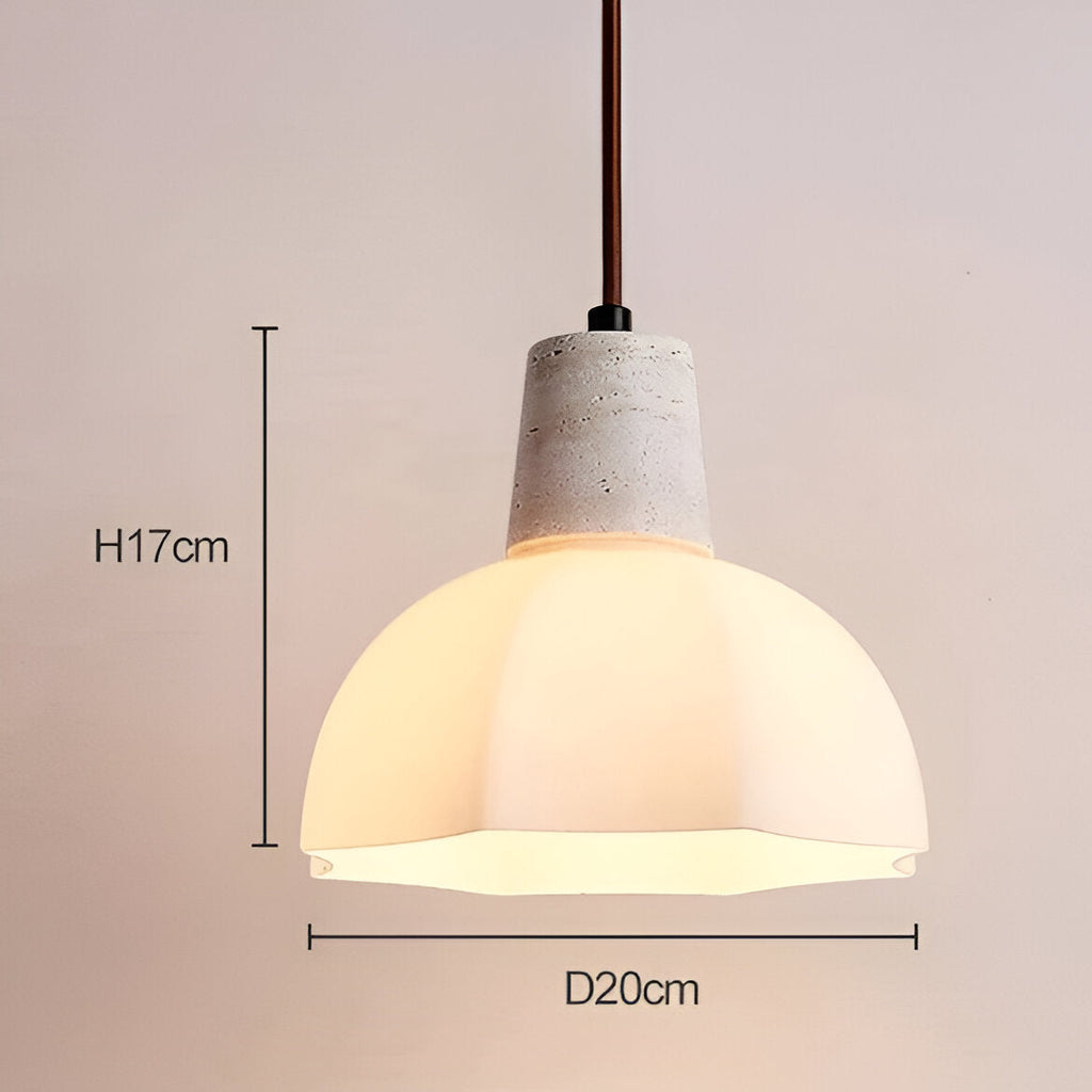 Romantic Flower Travertine Pendant Light