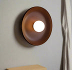 Solid Wood Circle Japandi Wall Light