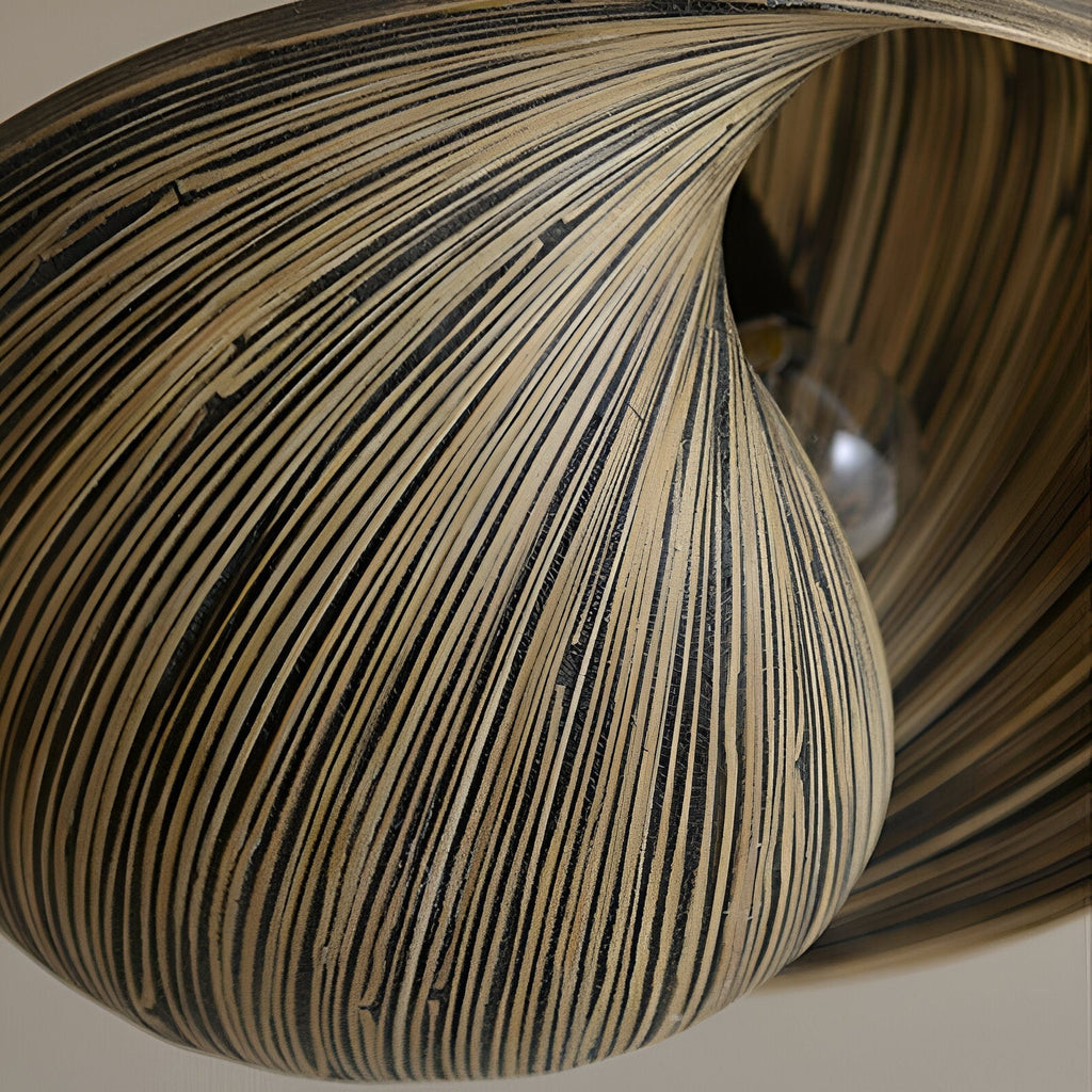 Thai Bamboo Shell Pendant Light