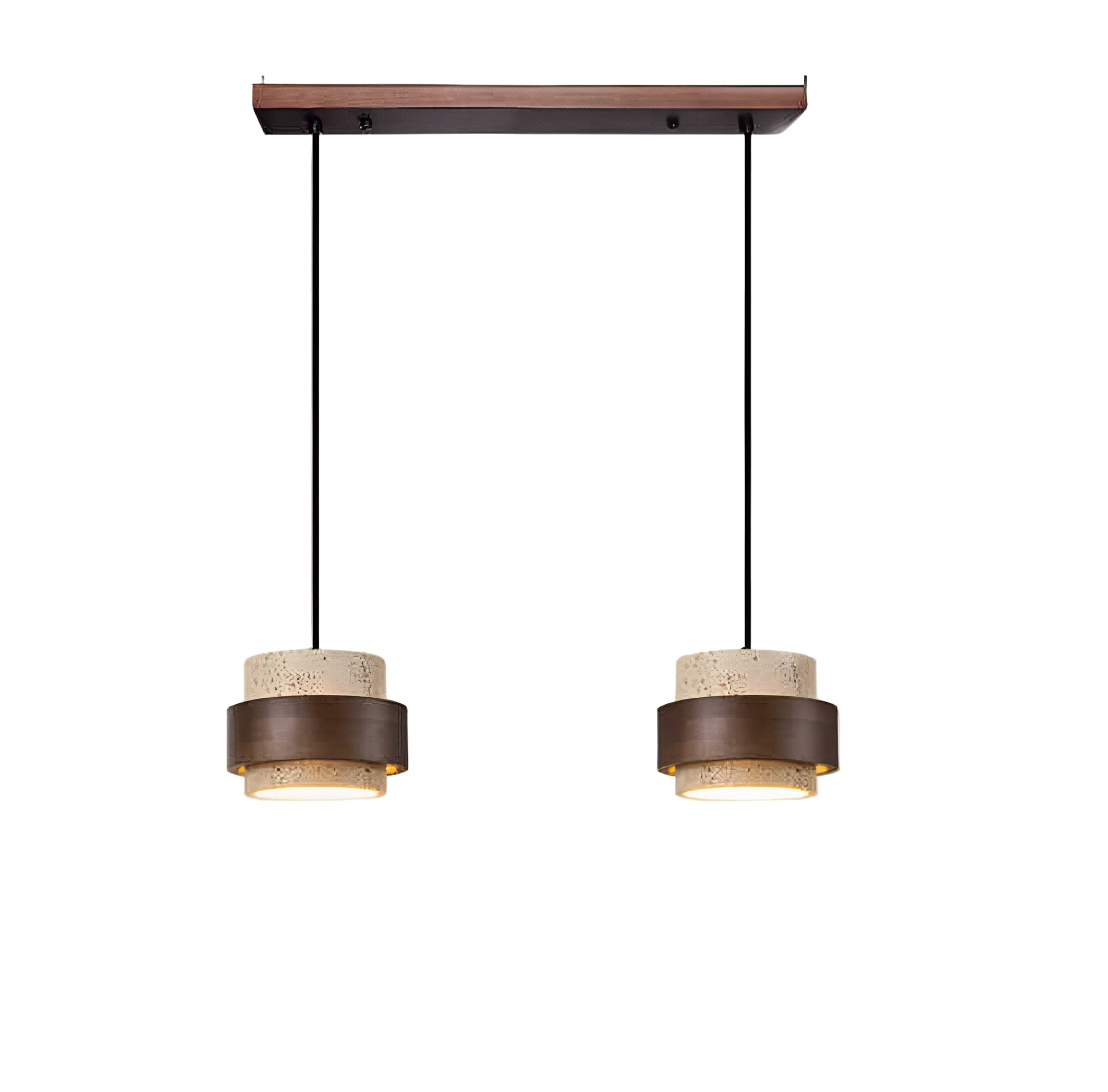 Yellow Travertine Japandi Minimalist Stone Pendant Light