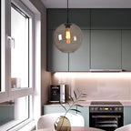 Glass Stone Lampshade Pendant Light