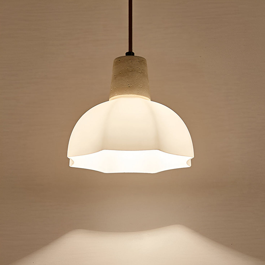 Romantic Flower Travertine Pendant Light