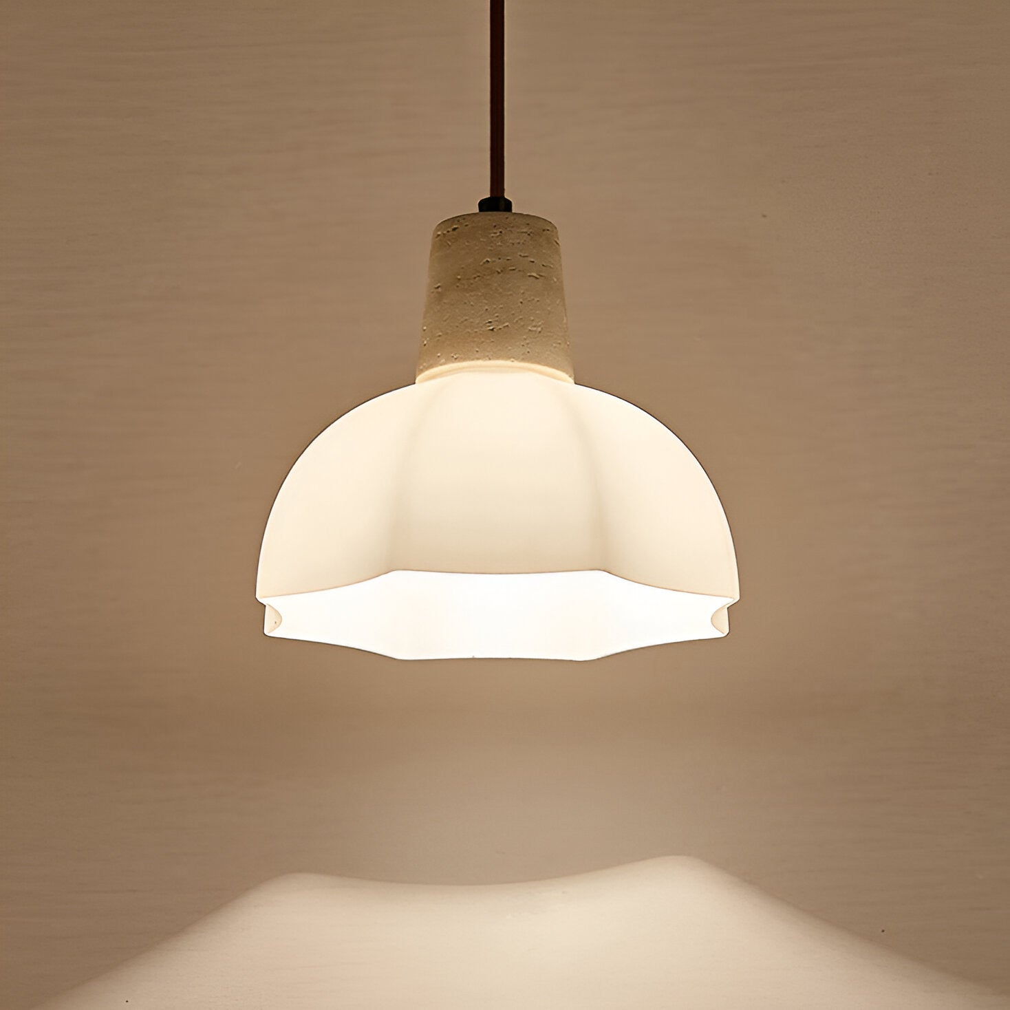 Romantic Flower Travertine Pendant Light