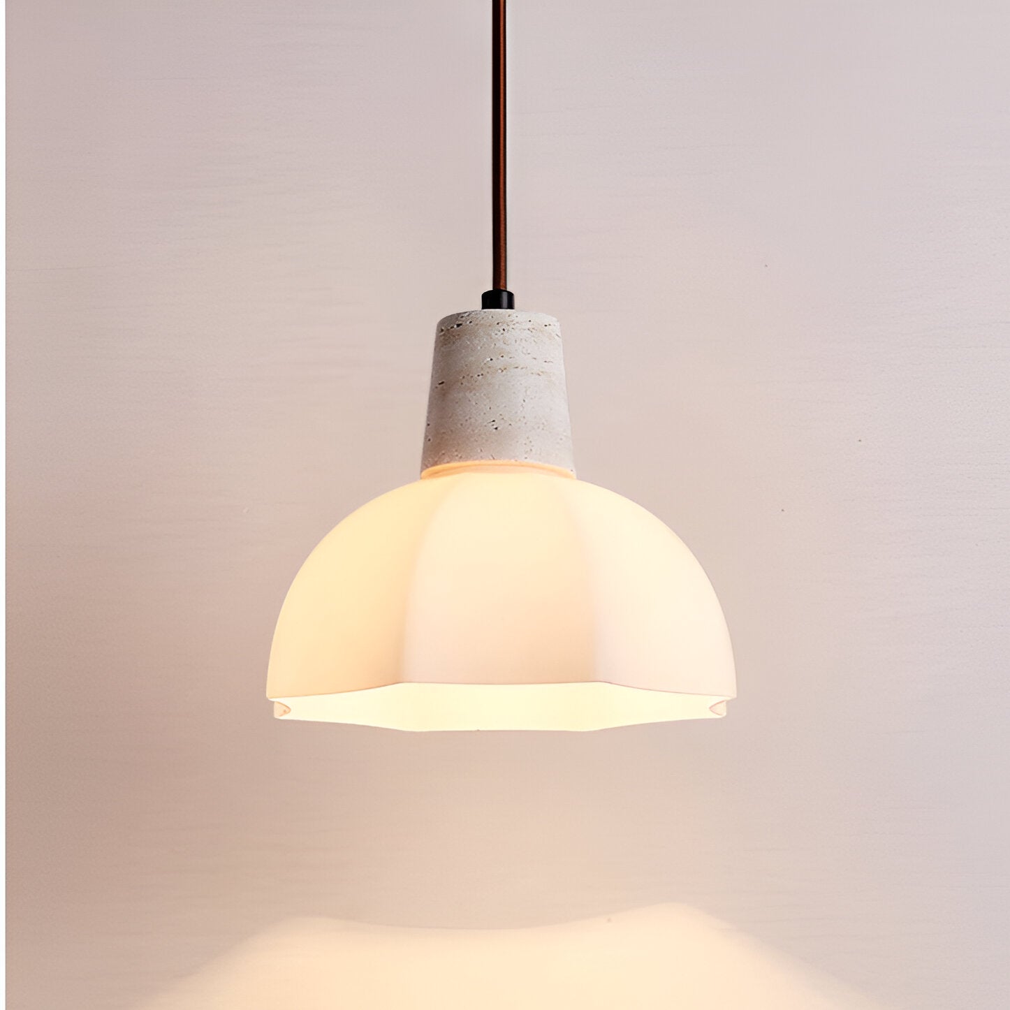 Romantic Flower Travertine Pendant Light