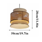 Boho Handwoven Bamboo Pendant Light